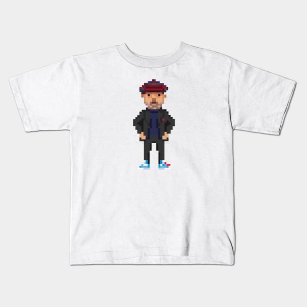 mihajlovic 8bit Kids T-Shirt by Roti Kodok Art